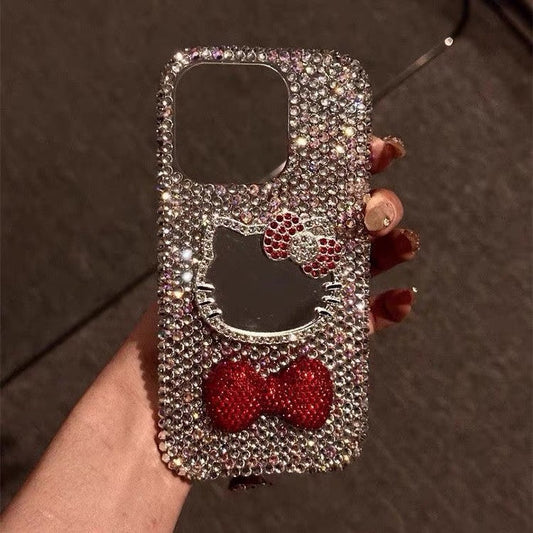 Fully rhinestone butterfly KT phone case