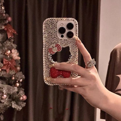 Fully rhinestone butterfly KT phone case