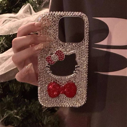 Fully rhinestone butterfly KT phone case