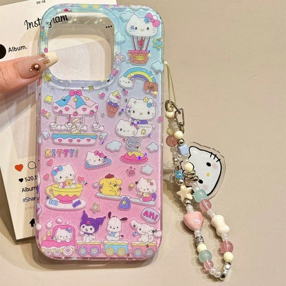 Cat-Themed Phone Case with Mini Fan Stand