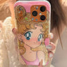 Pretty Girl Gold Bead Bow Pendant Phone Case