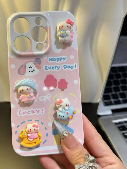 3D Kityy Mirror Stand Phone Case