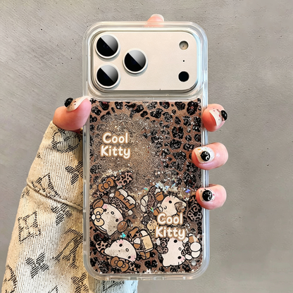 Quicksand Hello Kitty Leopard Print Phone Case