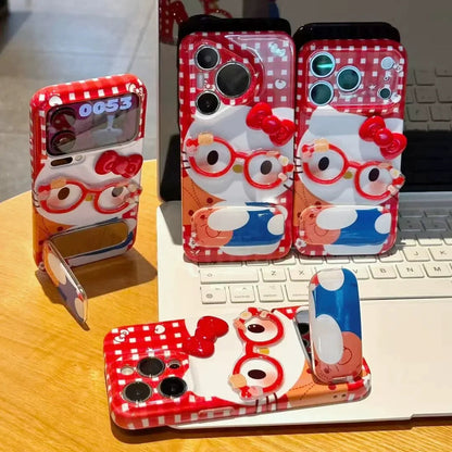 3D Frame Bow Kitty Cat Stand Phone Case