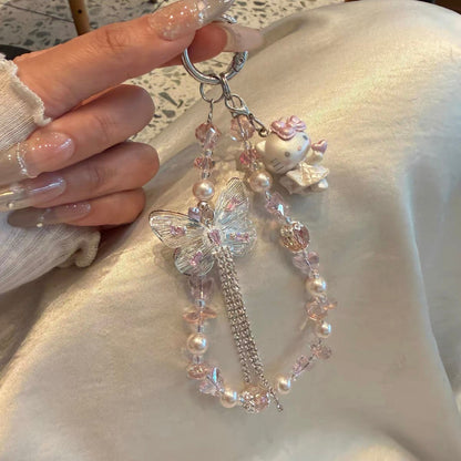 Butterfly Tassel Hello Kitty Keychain/Bag Charm