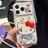 Graffiti Hello Kitty Figure Lanyard Phone Case