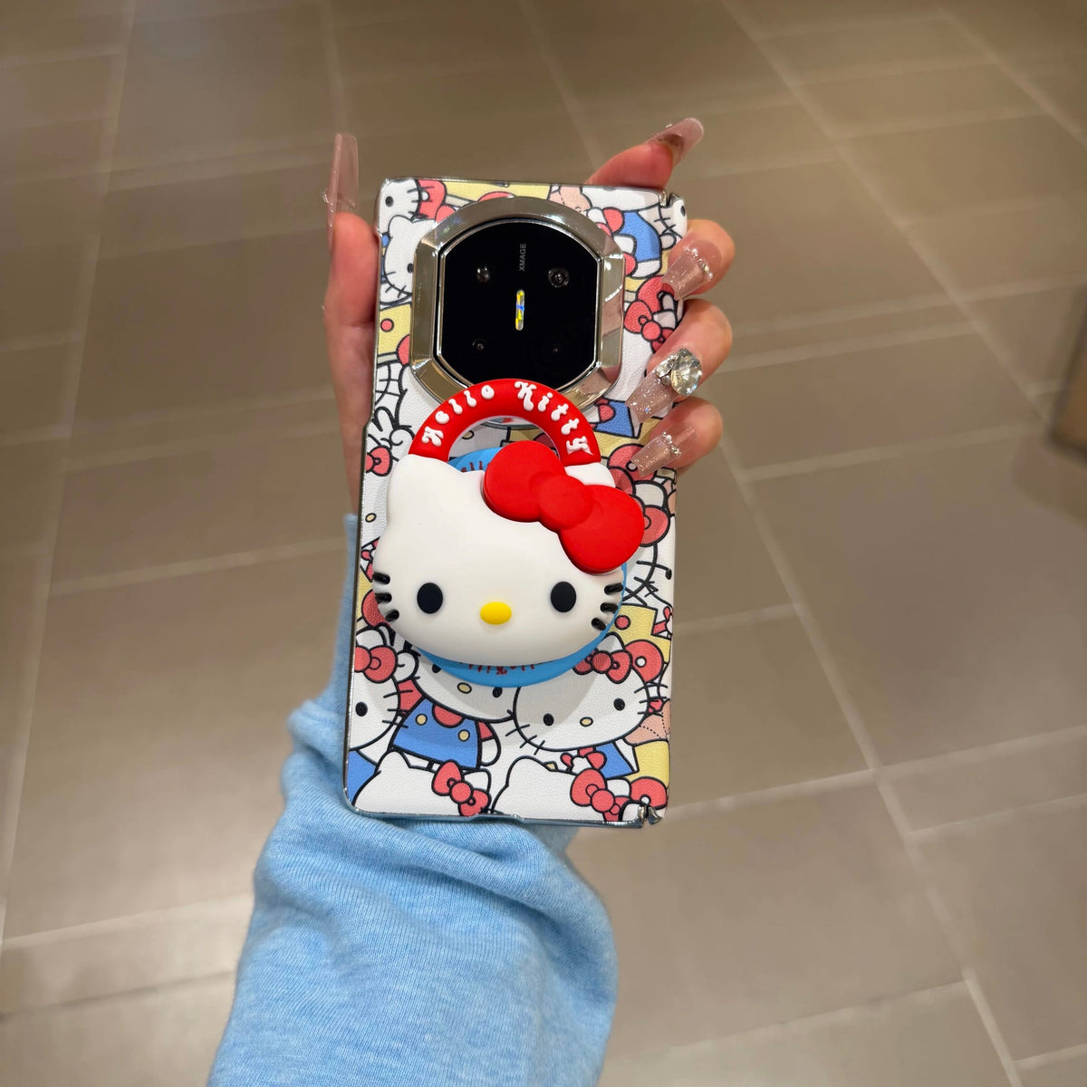 Android compatible Full-screen Hello Kitty magnetic kickstand case