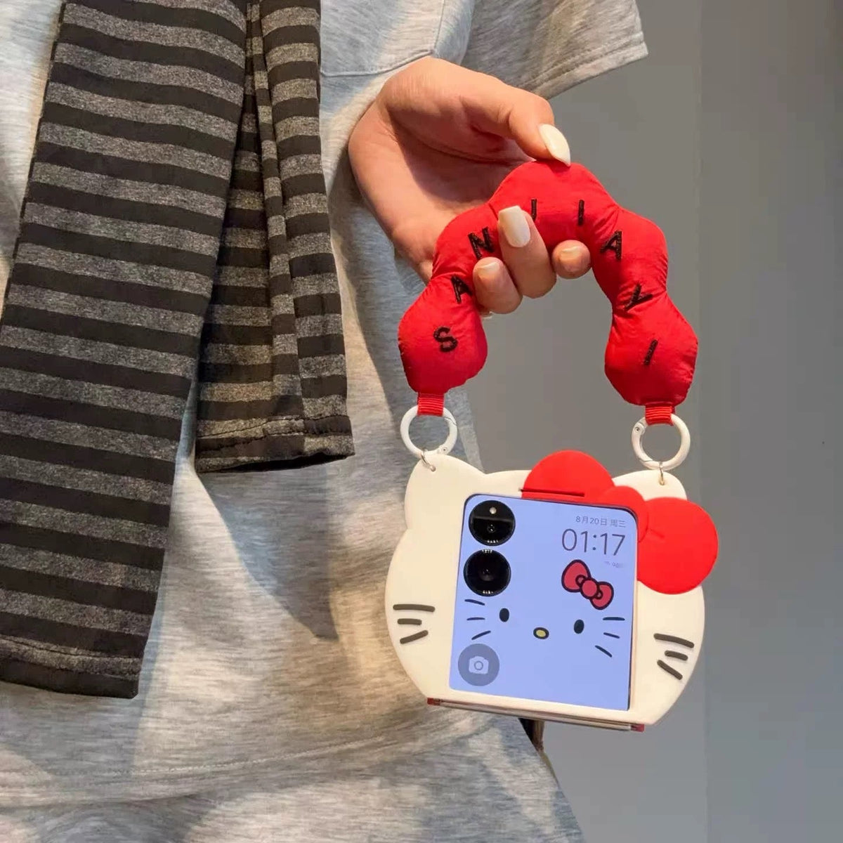 Android compatible 3D Hello Kitty Handheld Phone Case