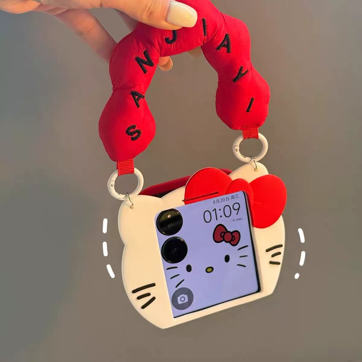 Android compatible 3D Hello Kitty Handheld Phone Case