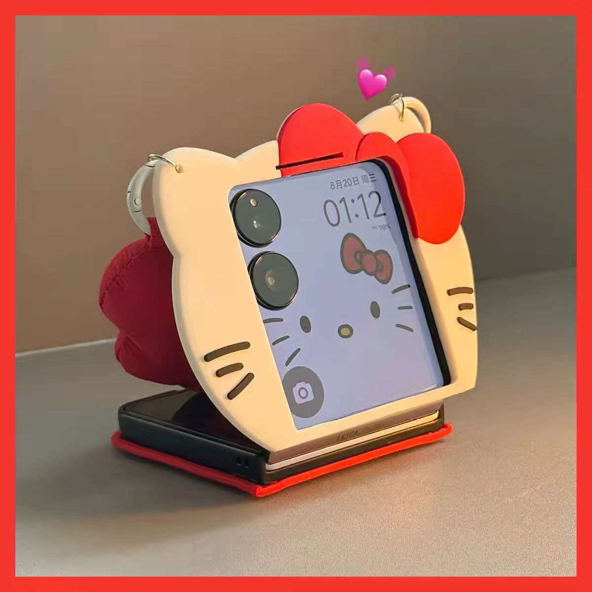 Android compatible 3D Hello Kitty Handheld Phone Case