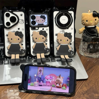 Wavy Hello Kitty Phone Case with Stand