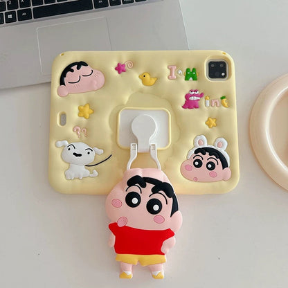 3D Crayon Shin-chan iPad Case with Pencil Slot