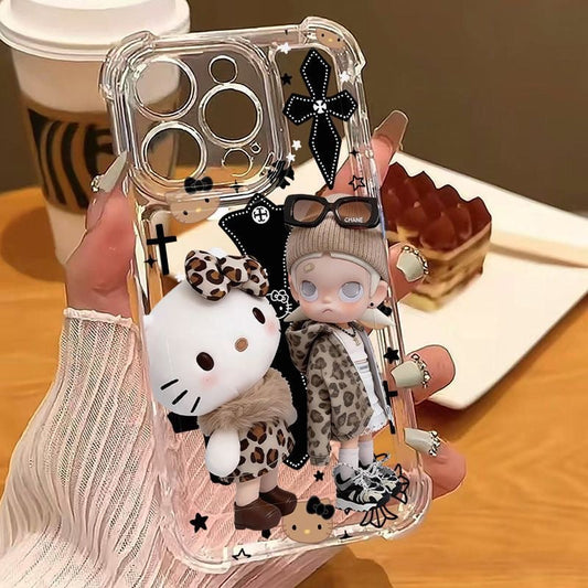Compatible with Samsung Leopard-Print Hello Kitty Phone Case