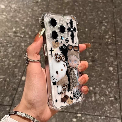 Compatible with Samsung Leopard-Print Hello Kitty Phone Case