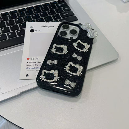 Compatible with Samsung Sparkling Bow Hello Kitty Phone Case