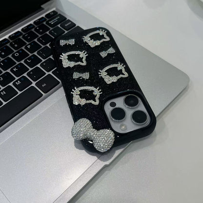 Compatible with Samsung Sparkling Bow Hello Kitty Phone Case