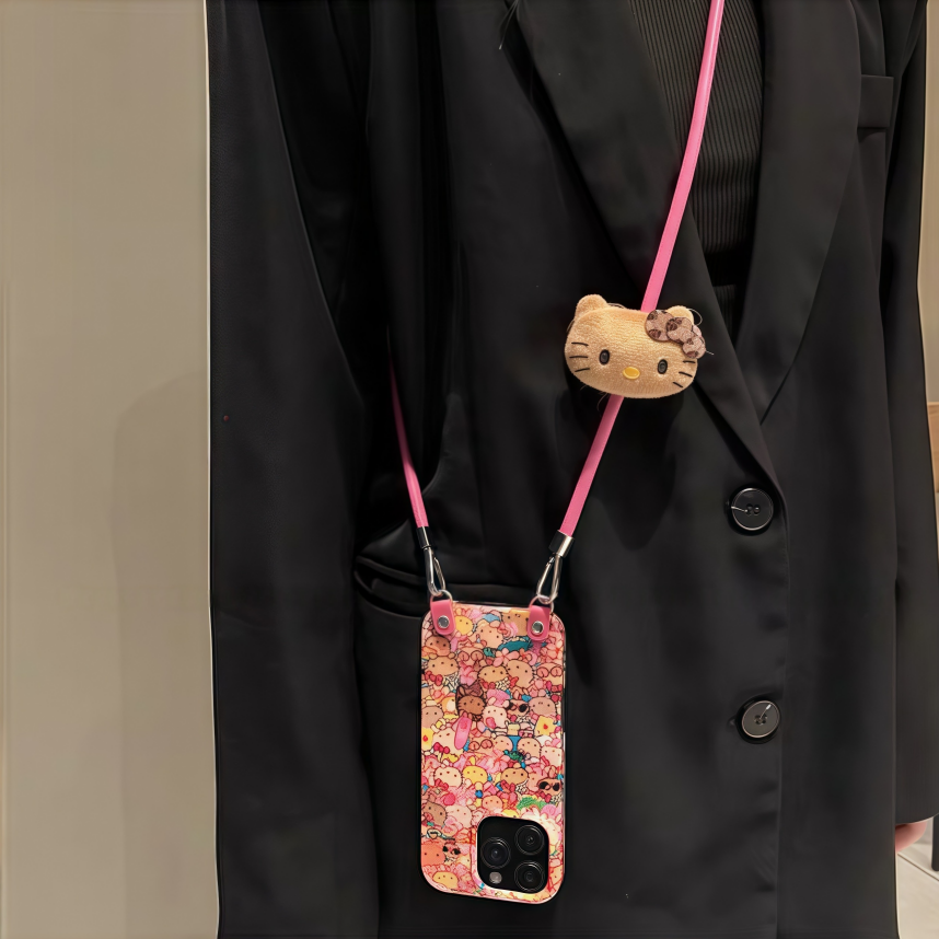 Compatible with Samsung Resort-Style Hello Kitty Crossbody Phone Case