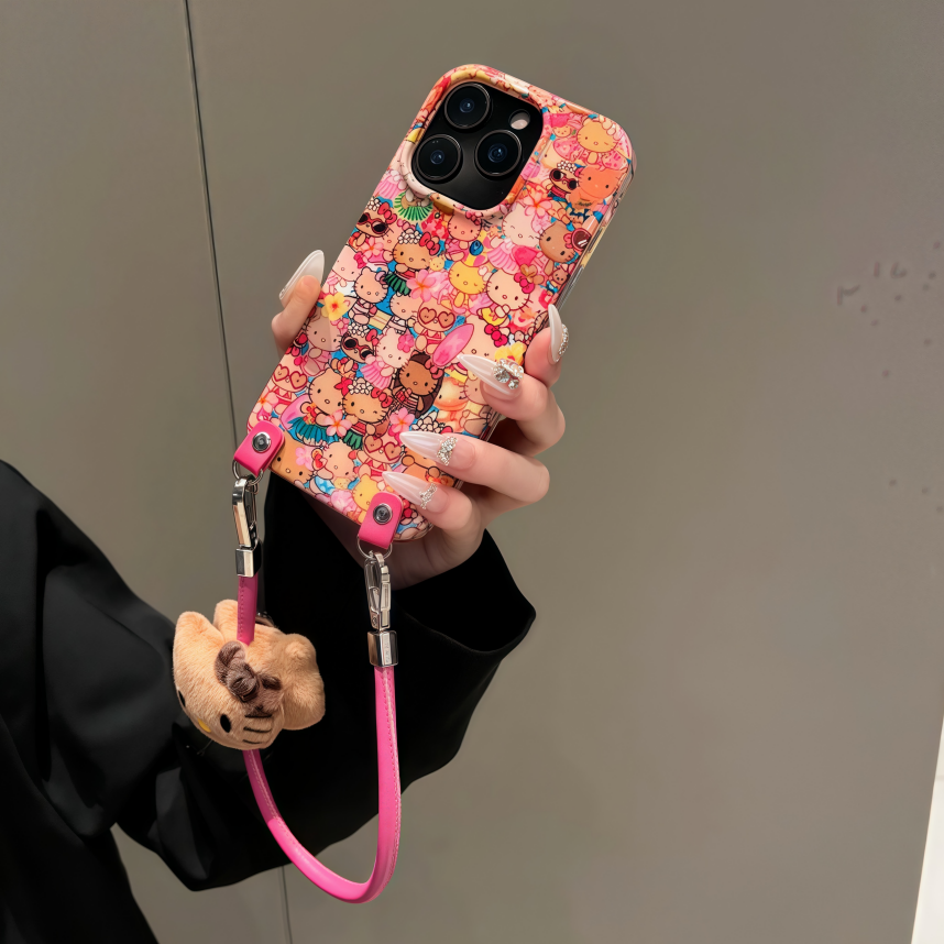 Compatible with Samsung Resort-Style Hello Kitty Crossbody Phone Case