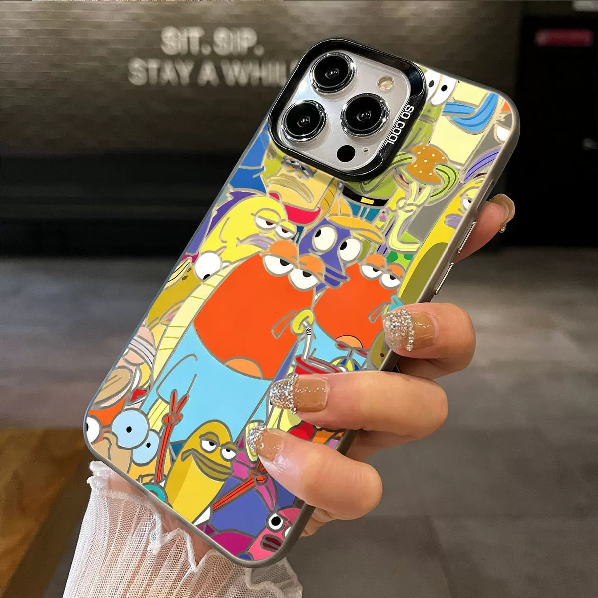 A screen full of SpongeBob phone cases