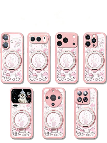 My Melody 360° Magnetic Stand & Pearl Bracelet Phone Case