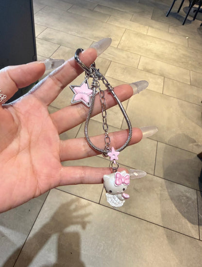 "Ins-style" Hello Kitty beaded phone charm / girly accessory / keychain / earphone chain
