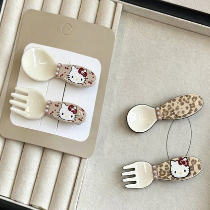 Hello Kitty spoon hair clip