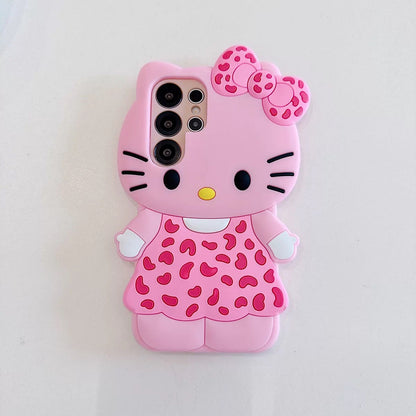 Trendy Leopard-Print Hello Kitty Phone Case