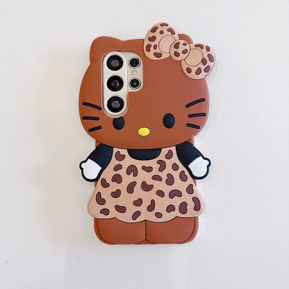 Trendy Leopard-Print Hello Kitty Phone Case