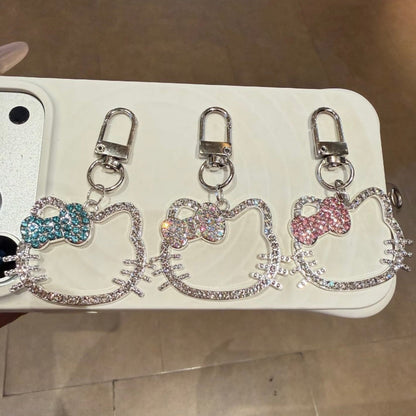 Chic, high-end style Hello Kitty beaded phone charm