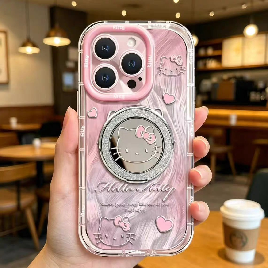 Hello Kitty Mirror Stand Phone Case – Style 2