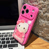 Cartoon cat mirror stand phone case