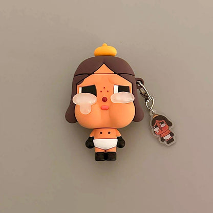 Cute Brown-Skinned Crying Doll AirPods Case