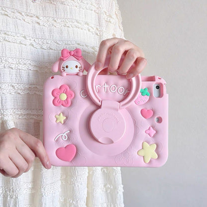Cinnamoroll & Hello Kitty 360-Degree Rotating iPad Case with Pencil Slot