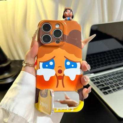 Android compatible "Crying Doll" Phone Case with Mirror and Stand