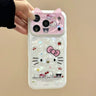Cute Sanrio phone case with 3D cat ears
