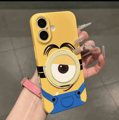 Compatible with Samsung  Minion Rotating Kickstand Phone Case