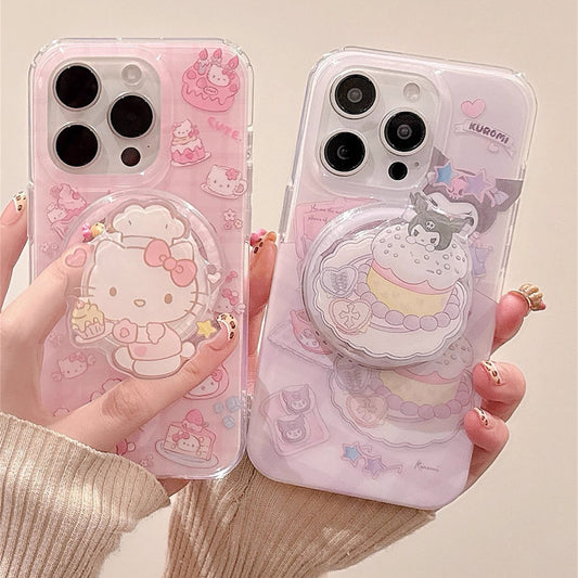Compatible with Samsung Hello Kitty & Kuromi Magnetic Kickstand Phone Case