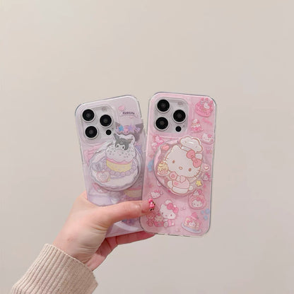 Compatible with Samsung Hello Kitty & Kuromi Magnetic Kickstand Phone Case