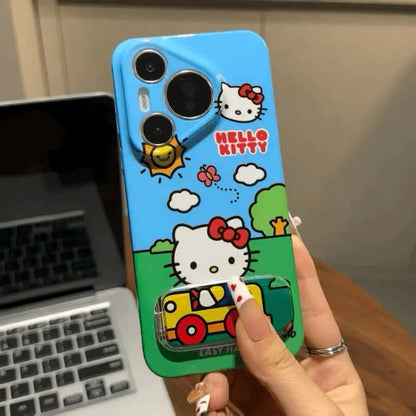 Cute Hello Kitty Mirror Stand Phone Case