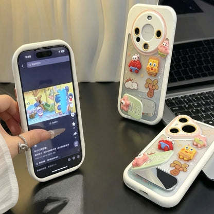 Patrick Star and SpongeBob Mirror Stand Phone Case