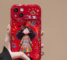 Compatible with Android Colorful Curly-Haired Girl Flip Mirror Phone Case