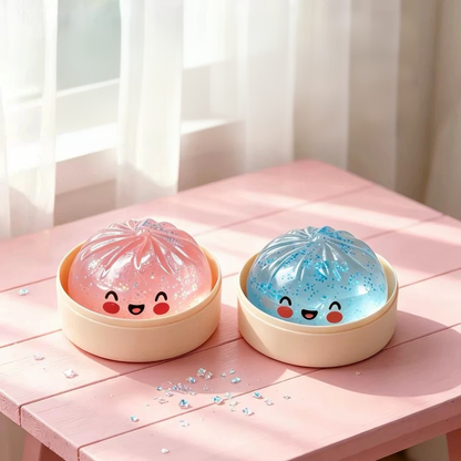 Cute, realistic steamed bun stress-relief squeeze toy—the ultimate stress buster.