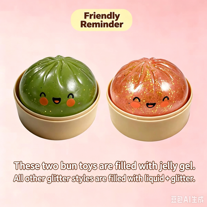 Cute, realistic steamed bun stress-relief squeeze toy—the ultimate stress buster.