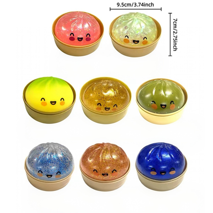 Cute, realistic steamed bun stress-relief squeeze toy—the ultimate stress buster.