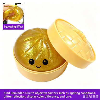 Cute, realistic steamed bun stress-relief squeeze toy—the ultimate stress buster.