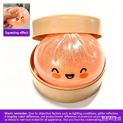 Cute, realistic steamed bun stress-relief squeeze toy—the ultimate stress buster.