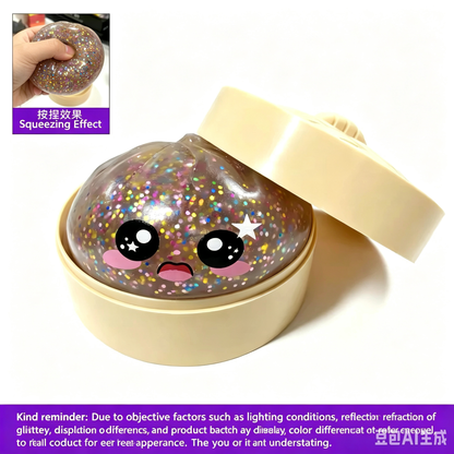 Cute, realistic steamed bun stress-relief squeeze toy—the ultimate stress buster.