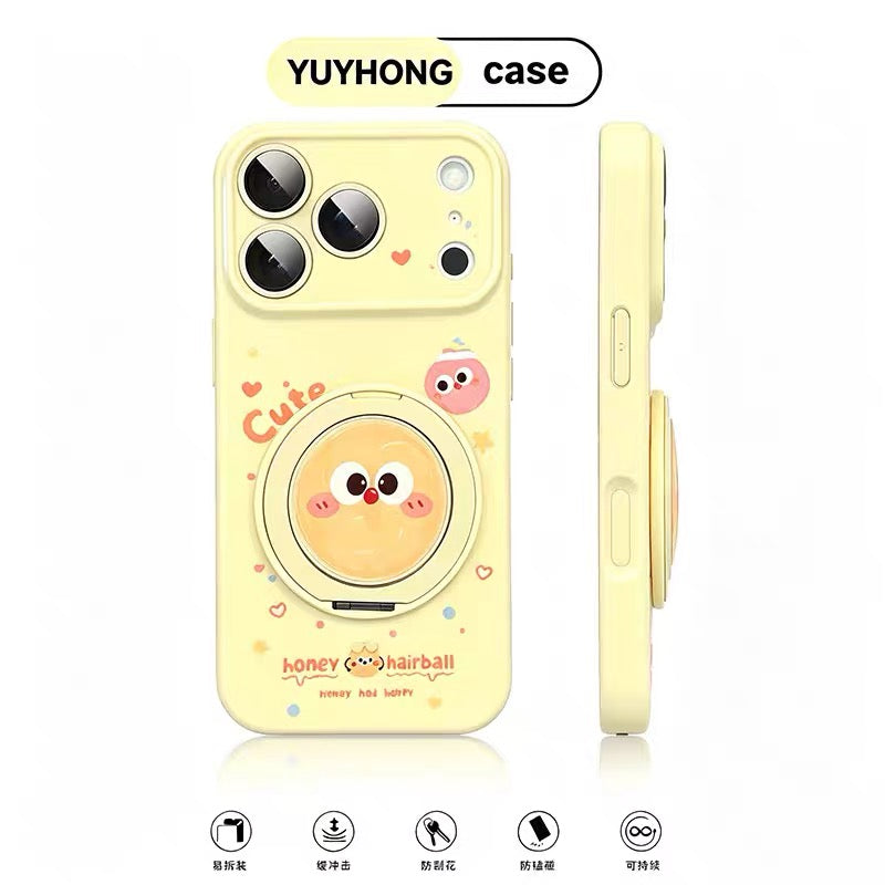 Rotating "Coal Briquette" Stand Phone Case