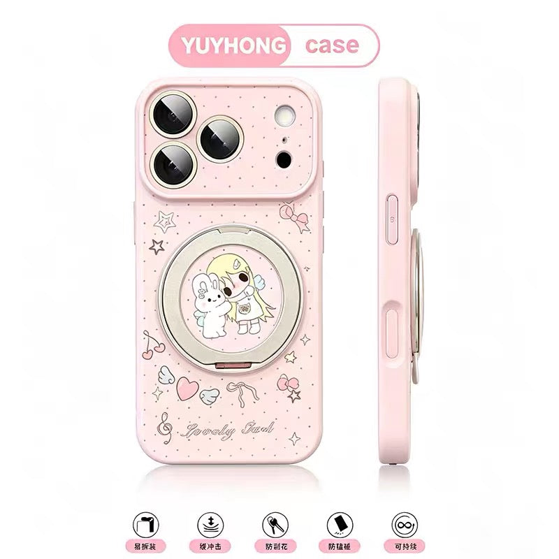 Rotating "Coal Briquette" Stand Phone Case