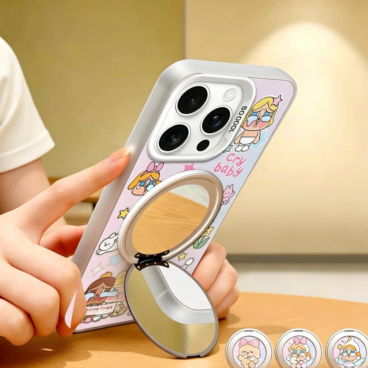 Cry Baby 360° Rotating Mirror Stand Phone Case
